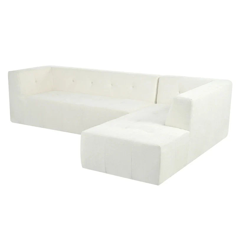 Ensemble Canapé Sectionnel Modulable Forme L pour Salon Moderne Minimaliste, Canapés Rembourrés Assise Profonde