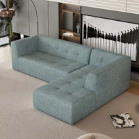Ensemble Canapé Sectionnel Modulable Forme L pour Salon Moderne Minimaliste, Canapés Rembourrés Assise Profonde