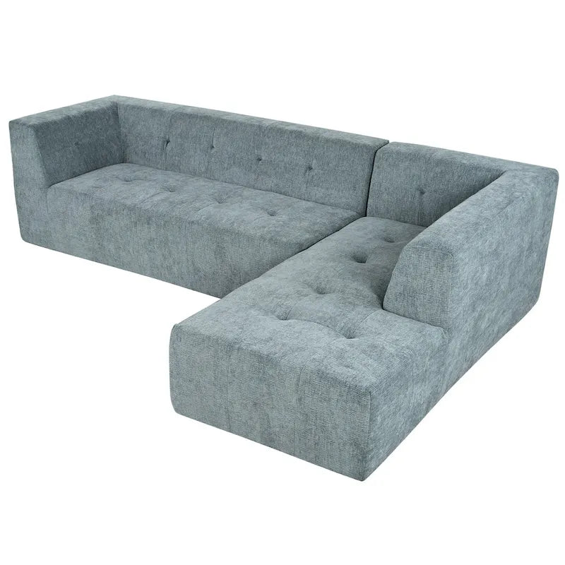 Ensemble Canapé Sectionnel Modulable Forme L pour Salon Moderne Minimaliste, Canapés Rembourrés Assise Profonde