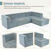 Ensemble Canapé Sectionnel Modulable Forme L pour Salon Moderne Minimaliste, Canapés Rembourrés Assise Profonde