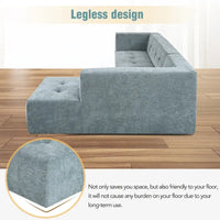 Ensemble Canapé Sectionnel Modulable Forme L pour Salon Moderne Minimaliste, Canapés Rembourrés Assise Profonde