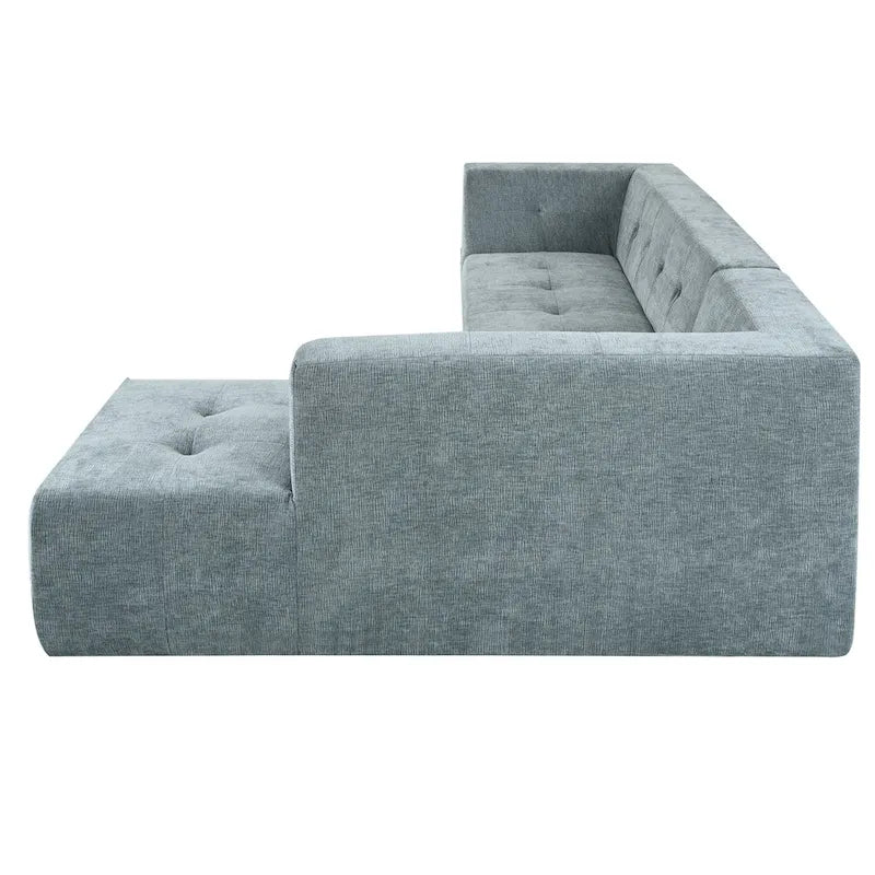 Ensemble Canapé Sectionnel Modulable Forme L pour Salon Moderne Minimaliste, Canapés Rembourrés Assise Profonde