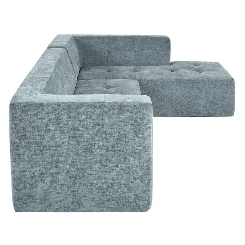 Ensemble Canapé Sectionnel Modulable Forme L pour Salon Moderne Minimaliste, Canapés Rembourrés Assise Profonde