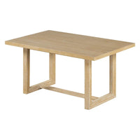 Ensemble de salle à manger 6 pièces, mobilier de cuisine en bois avec table rectangulaire en acacia, 4 chaises et 1 banc