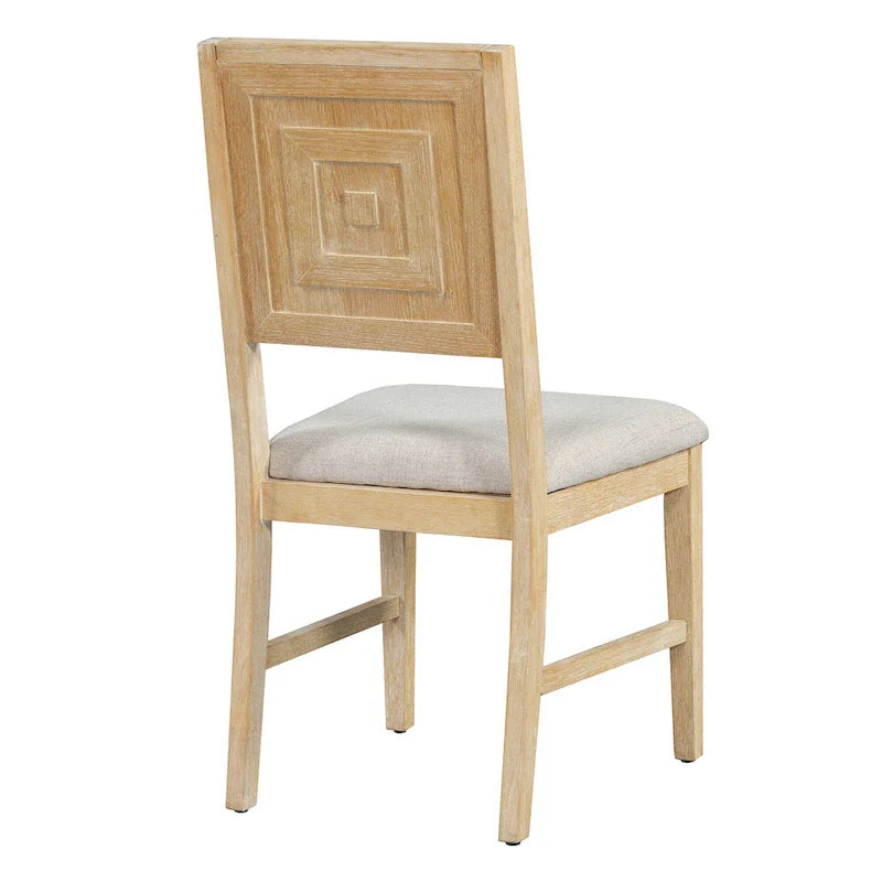 Ensemble de salle à manger 6 pièces, mobilier de cuisine en bois avec table rectangulaire en acacia, 4 chaises et 1 banc