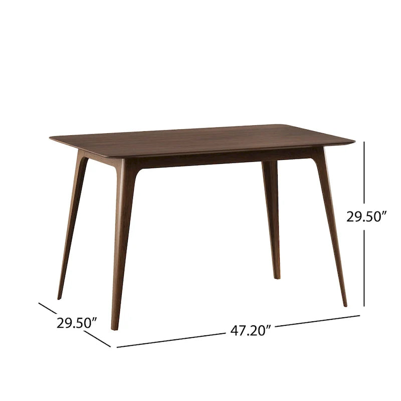 Ensemble de salle à manger 5 pièces, ensemble de meubles de cuisine en bois avec table rectangulaire et 4 chaises rembourrées
