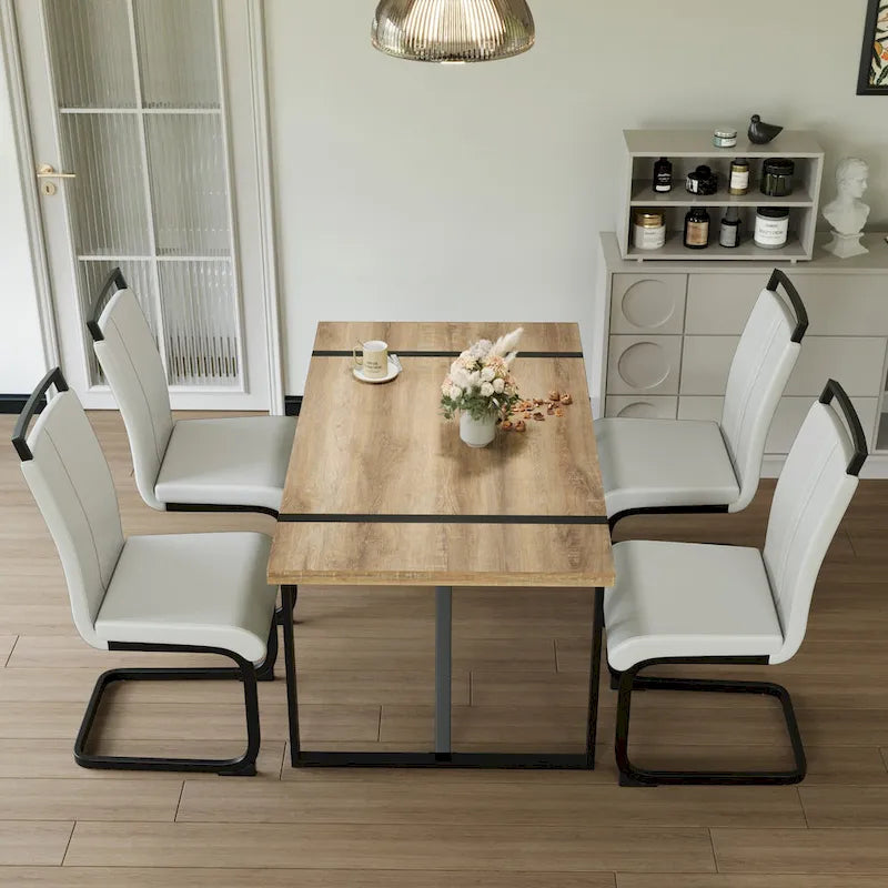 Ensembles table et chaises de cuisine, ensembles table et chaises de salle à manger pour fêtes à domicile avec pieds de table en métal pour salle à manger et cuisine.