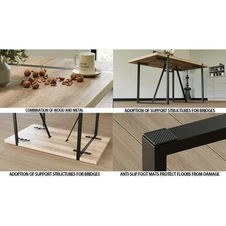 Ensembles table et chaises de cuisine, ensembles table et chaises de salle à manger pour fêtes à domicile avec pieds de table en métal pour salle à manger et cuisine.