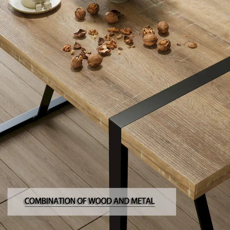 Ensembles table et chaises de cuisine, ensembles table et chaises de salle à manger pour fêtes à domicile avec pieds de table en métal pour salle à manger et cuisine.