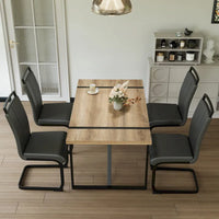 Ensembles table et chaises de cuisine, ensembles table et chaises de salle à manger pour fêtes à domicile avec pieds de table en métal pour salle à manger et cuisine.