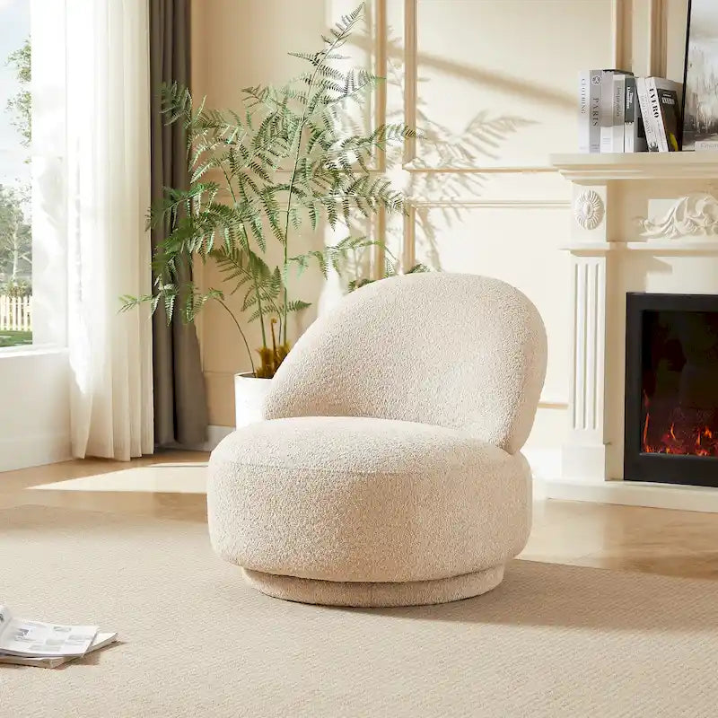 Fauteuil d'appoint de salon avec fonction pivotante