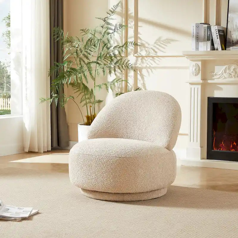 Fauteuil d'appoint de salon avec fonction pivotante