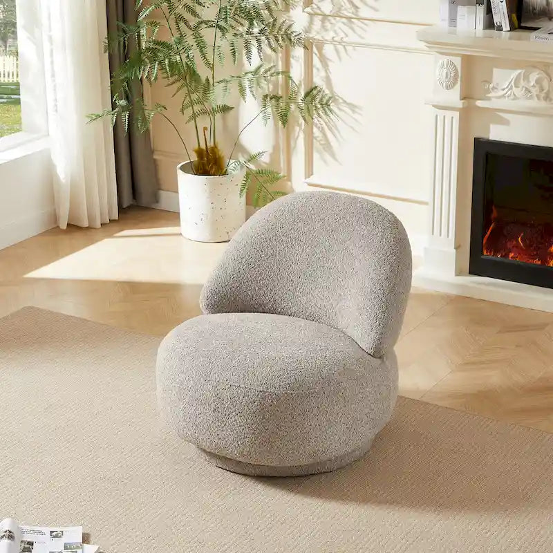Fauteuil d'appoint de salon avec fonction pivotante