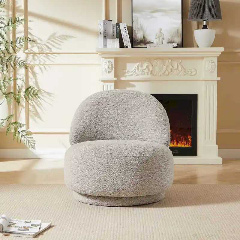 Fauteuil d'appoint de salon avec fonction pivotante