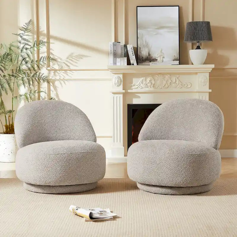 Fauteuil d'appoint de salon avec fonction pivotante
