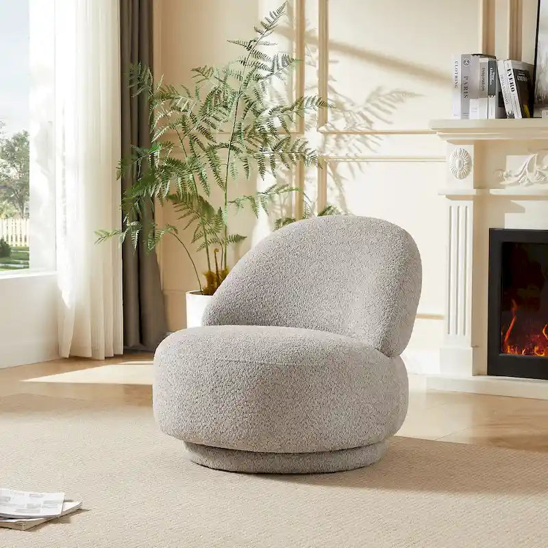 Fauteuil d'appoint de salon avec fonction pivotante