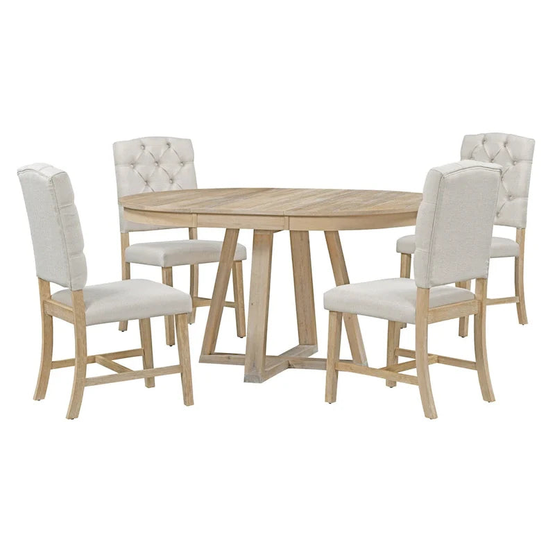 Ensembles de table et chaises de salle à manger multifonctions, ensembles de table de cuisine de ferme avec abattants amovibles et pieds en croix
