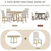Ensembles de table et chaises de salle à manger multifonctions, ensembles de table de cuisine de ferme avec abattants amovibles et pieds en croix