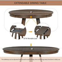 Ensembles de table et chaises de salle à manger multifonctions, ensembles de table de cuisine de ferme avec abattants amovibles et pieds en croix