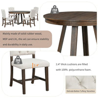 Ensembles de table et chaises de salle à manger multifonctions, ensembles de table de cuisine de ferme avec abattants amovibles et pieds en croix