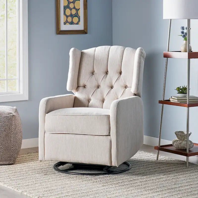Fauteuil inclinable manuel au design classique Roomfitters avec pivot à 360 degrés, fauteuil de détente relaxant pour salon