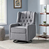 Fauteuil inclinable manuel au design classique Roomfitters avec pivot à 360 degrés, fauteuil de détente relaxant pour salon