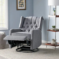 Fauteuil inclinable manuel au design classique Roomfitters avec pivot à 360 degrés, fauteuil de détente relaxant pour salon