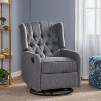 Fauteuil inclinable manuel au design classique Roomfitters avec pivot à 360 degrés, fauteuil de détente relaxant pour salon
