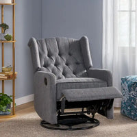 Fauteuil inclinable manuel au design classique Roomfitters avec pivot à 360 degrés, fauteuil de détente relaxant pour salon
