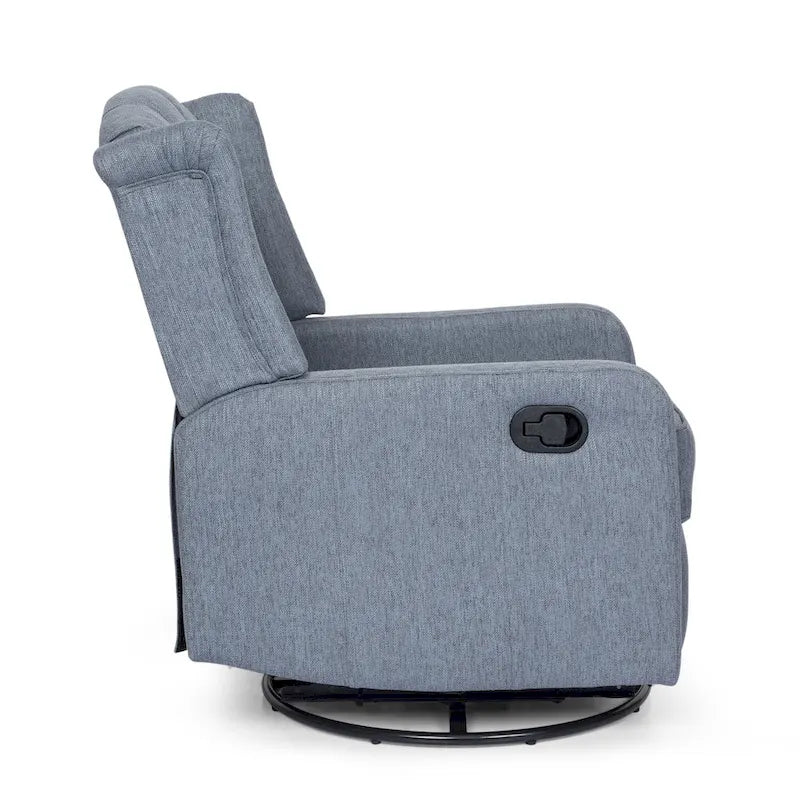 Fauteuil inclinable manuel au design classique Roomfitters avec pivot à 360 degrés, fauteuil de détente relaxant pour salon