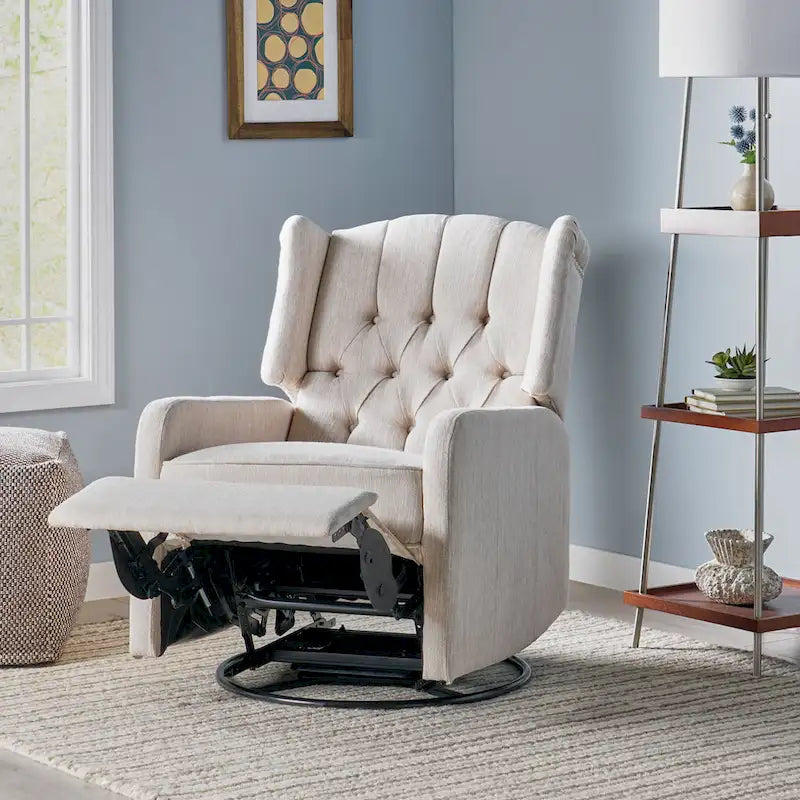 Fauteuil inclinable manuel au design classique Roomfitters avec pivot à 360 degrés, fauteuil de détente relaxant pour salon