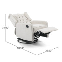 Fauteuil inclinable manuel au design classique Roomfitters avec pivot à 360 degrés, fauteuil de détente relaxant pour salon