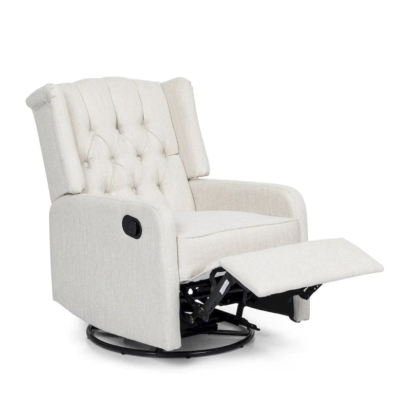 Fauteuil inclinable manuel au design classique Roomfitters avec pivot à 360 degrés, fauteuil de détente relaxant pour salon
