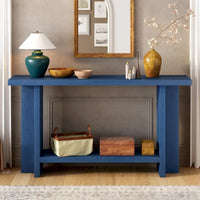 Console de style vintage Roomfitters, placage de frêne avec pieds en T, pour bureau, entrée, couloir, salon