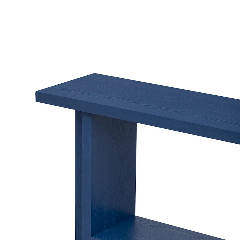 Console de style vintage Roomfitters, placage de frêne avec pieds en T, pour bureau, entrée, couloir, salon