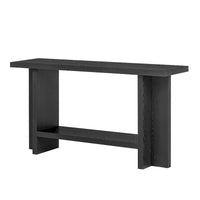 Console de style vintage Roomfitters, placage de frêne avec pieds en T, pour bureau, entrée, couloir, salon