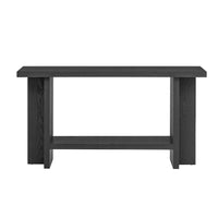 Console de style vintage Roomfitters, placage de frêne avec pieds en T, pour bureau, entrée, couloir, salon