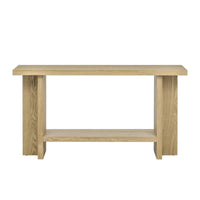 Console de style vintage Roomfitters, placage de frêne avec pieds en T, pour bureau, entrée, couloir, salon