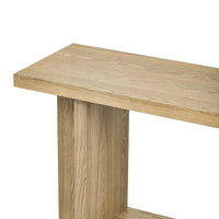 Console de style vintage Roomfitters, placage de frêne avec pieds en T, pour bureau, entrée, couloir, salon