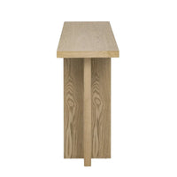 Console de style vintage Roomfitters, placage de frêne avec pieds en T, pour bureau, entrée, couloir, salon