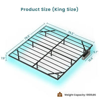 Lit flottant King Size avec lumières LED et station de recharge