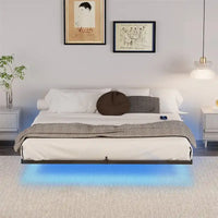 Lit flottant King Size avec lumières LED et station de recharge