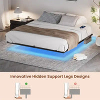 Lit flottant King Size avec lumières LED et station de recharge