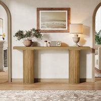 Table console longue 63 pouces pour entrée, couloir ou salon