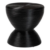 Table d'appoint Tokyo en rotin naturel stratifié - Table sablier au design sculptural, style bohème chic pour le salon