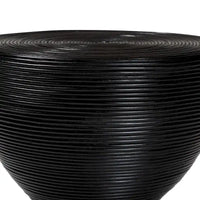 Table d'appoint Tokyo en rotin naturel stratifié - Table sablier au design sculptural, style bohème chic pour le salon