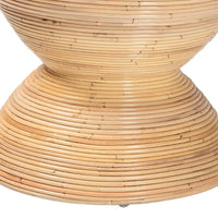 Table d'appoint Tokyo en rotin naturel stratifié - Table sablier au design sculptural, style bohème chic pour le salon
