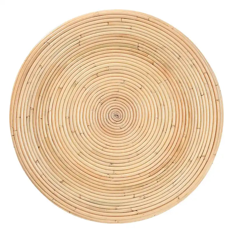 Table d'appoint Tokyo en rotin naturel stratifié - Table sablier au design sculptural, style bohème chic pour le salon