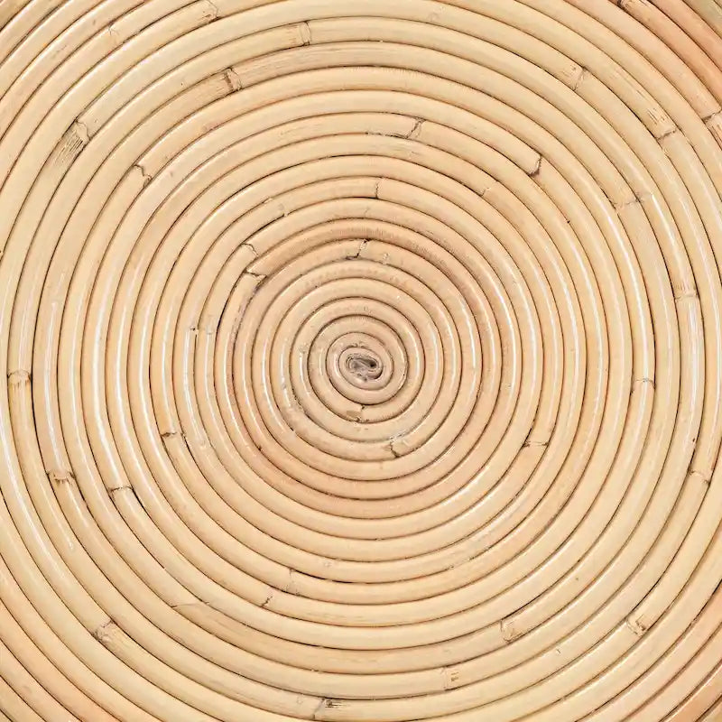 Table d'appoint Tokyo en rotin naturel stratifié - Table sablier au design sculptural, style bohème chic pour le salon