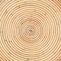 Table d'appoint Tokyo en rotin naturel stratifié - Table sablier au design sculptural, style bohème chic pour le salon